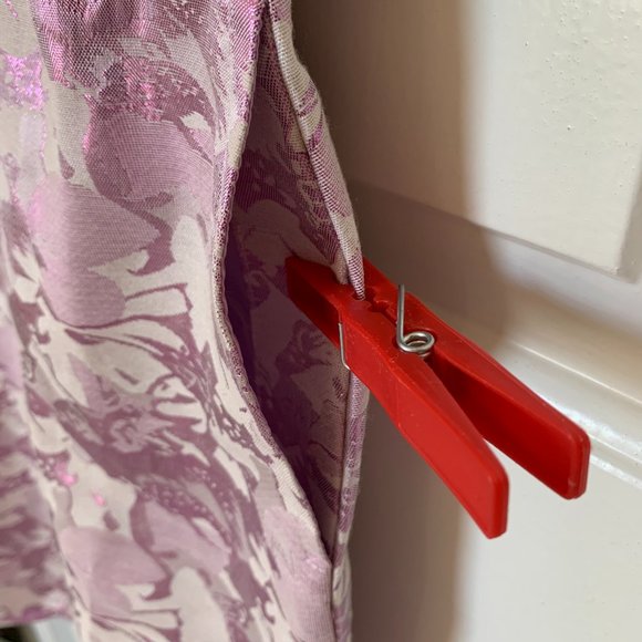 Boohoo Boutique Purple/Ivory Shiny One Piece Dress - Picture 3 of 6